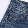 566226818 Mid waist loose ripped jeans