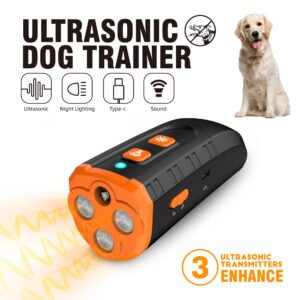 566224953 Handheld Ultrasonic Dog Trainer Portable Barking Stopper Dog Repellent Pet Training Supplies