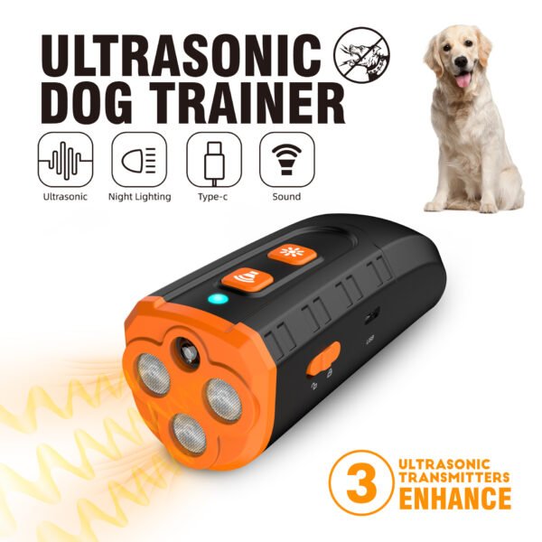 566224953 Handheld Ultrasonic Dog Trainer Portable Barking Stopper Dog Repellent Pet Training Supplies