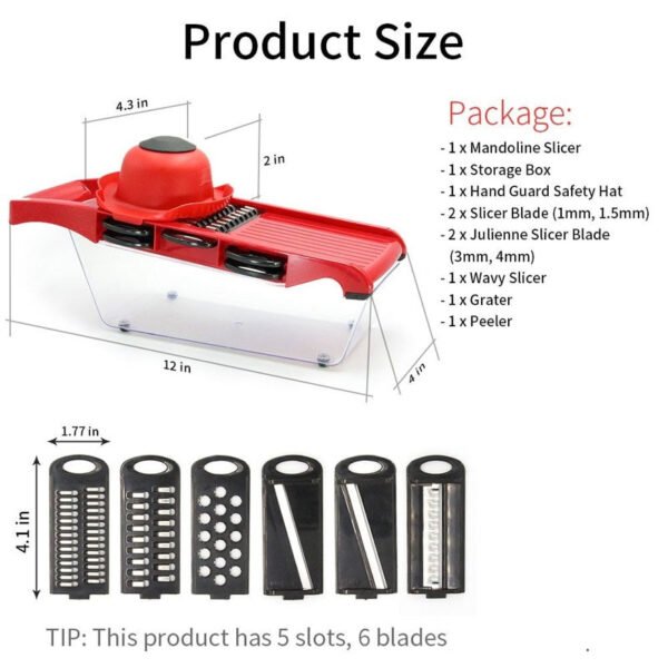 568461103 Vegetable Slicer Grater Mandoline Peeler Cutter