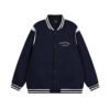 566226834 Color blocked baseball jacket