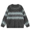 565972789 Oversized Wool Mohair Fair Isle Crewneck Pullover Sweater