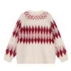 565972788 Oversized Wool Mohair Fair Isle Crewneck Pullover Sweater