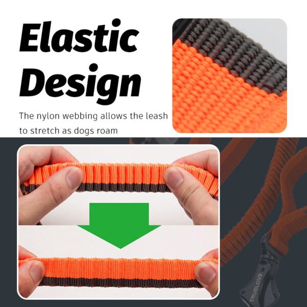 Pet Dog Leash With Elastic Cushioning