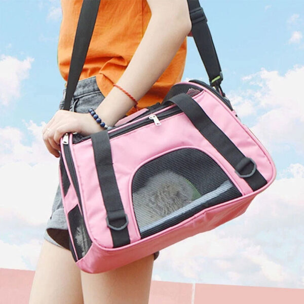 566225155 Foldable & Expandable Pet Carrier Bag - Mesh Breathable Cat/Dog Travel Bag