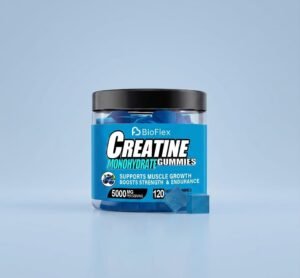BioFlex 5000mg Creatine Monohydrate Gummy China Healthcare Supplement with Custom Logo Packing for Adults Available on Amazon (2) High Strength Creatine Monohydrate