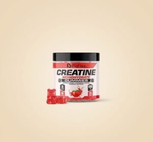 BioFlex 5000mg Creatine Monohydrate Gummy Supplement 120 Flavored Gummies OEM Private Label Sports Nutrition for Adults Made (2) Muscle Growth Pre Workout Gummies