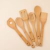 Cross-border Selling Bamboo Spatula Non-stick Spatula Soup Spoon Salad Spoon Bamboo Spoon Spatula Manufacturers Supply In Stock Eco-Friendly Non-Stick Bamboo Spatula Set