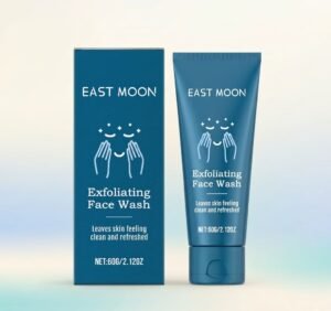 East Moon Men's Exfoliating Cleanser, Gently Cleanses Facial Skin With A Refreshing And Moisturizing Cleanser Men's Exfoliating Moisturizing Cleanser