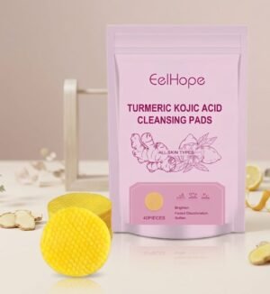 Eelhope Turmeric Acid Gentle Cleansing Pad, Facial Repair Skin Deep Clean, Brightening, Nourishing And Hydrating (2) Eelhope Turmeric Acid Gentle Cleansing Pad