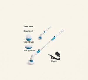 Electric Spin Scrubber Turbo Scrub Cleaning Brush Cordless Chargeable Bathroom Cleaner with Extension Handle Adaptive Brush Tub Electric Spin Scrubber