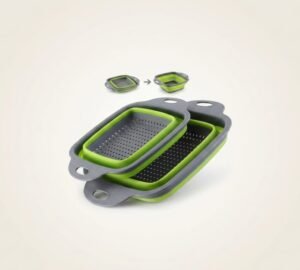 Foldable Fruit Vegetable Washing Basket Strainer Portabl Silicone Colander Collapsible Drainer With Handle Kitchen Tools Foldable Fruit Vegetable Washing Basket