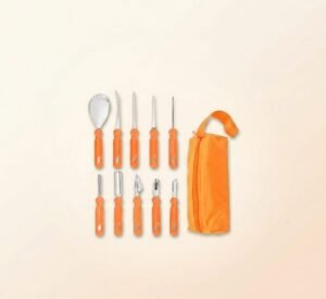 Halloween Pumpkin Carving Knife Ten Piece Set Stainless Steel Fruit Platter Carving Pottery Tool Set (2) Stainless Steel Fruit Platter Carving Pottery Tool Set