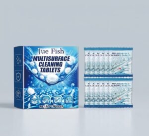 JUE FISH MultiSurface Cleaning Tablets, Kitchen Heavy Oil And Dirt Cleaning Stain Cleaner Effervescent Tablet MultiSurface Cleaning Tablets