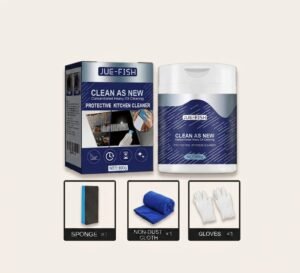 Jue-Fish Kitchen Protective Cleaning Powder, Kitchen Range Hood Stove Faucet Oil Dirt Cleaning Powder Kitchen Protective Cleaning Powder