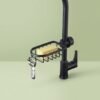 Kitchen Storage Rack Faucet Rack Space Aluminum Household Pool Sponge Drain Hanging Basket Sink Storage Rack (2) Sponge Drain Hanging Basket Sink Storage Rack