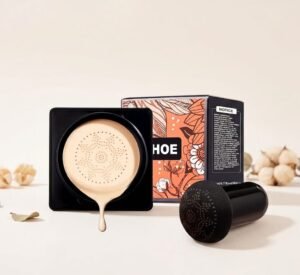 Magic Mat Powder Puff, Invisible Pore Ivory White Natural Color With Mushroom Air Cushion On Makeup Base Magic Mat Powder Puff
