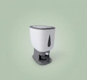 Measuring rice bucket 20 catties insect-proof and moisture-proof rice storage bucket household rice jar press out rice plastic r (2) Moisture-Proof Rice Storage Bucket