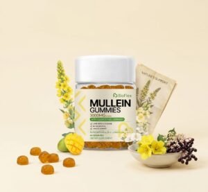 OEM ODM All in 1 Mullein Leaf Extract Gummies Lung Cleansing Gummy Lung Detox Supplements with Vitamin C, Quercetin & Elderberry (2) Mullein Gummies for Lungs