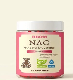 OEM ODM NAC Gummies N Acetyl Cysteine Supplement with Resveratrol Magnesium CoQ10 for Antioxidants and Immune Support (2) NAC N-Acetyl Cysteine GUMMIES