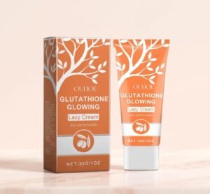 OUHOE Glutathione Glowing Lazy Cream, Fade Fine Lines Moisturizing And Brightening Concealer Long-Lasting Natural No Fake White Slacker Cream Long-Lasting Natural White Slacker Cream