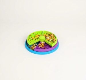 Pet slow food bowl anti choking cat bowl dog basin puzzle feeder healthy pet rotating game board (2) Pet slow food bowl