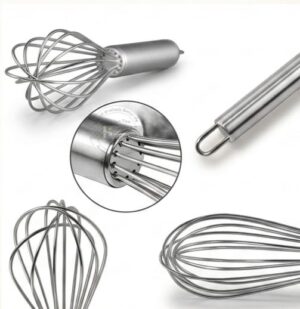 Stainless Steel Egg Whisk Egg Frother Milk Beater Egg Blending Stirring Hand Whisk Mixer Baking Tools Stainless Steel Egg Whisk Egg Frother