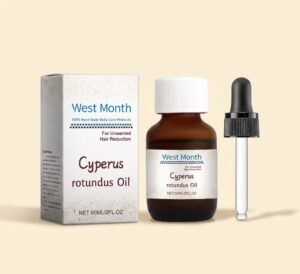 West&Month Cyperi Rhizoma Hair Removal Care Oil, Cyperi Rhizoma Plant Essential Oil Body Moisturizing And Nourishing Hair Removal Care Oil Cyperus Rotundus Oil