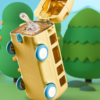 575597411 500ml Bus Car Children's Straw Water Cup