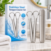 Stainless Steel Tongue Cleaner Set