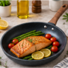 Granite-Style Non-Stick Fry Pan with Glass Lid